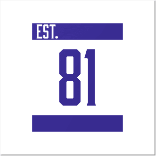 Est 81 Blue Posters and Art